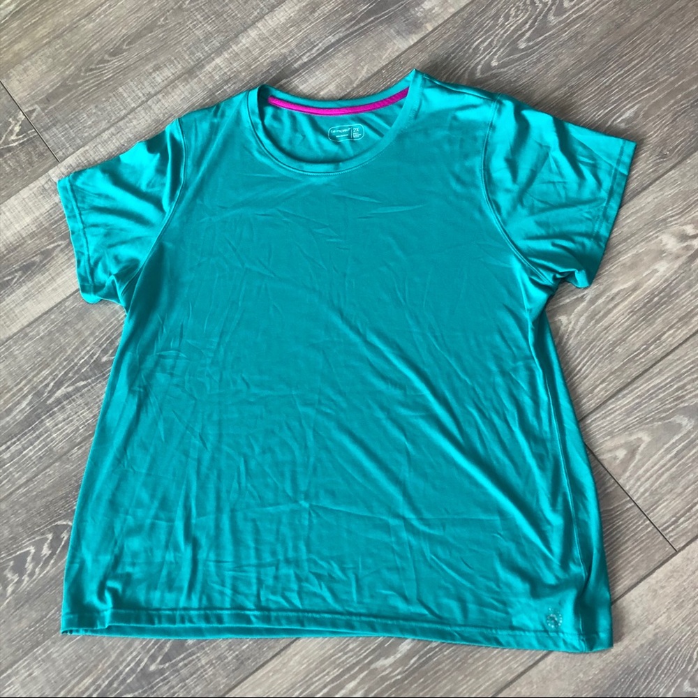 Teal workout Top